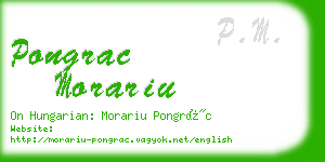 pongrac morariu business card